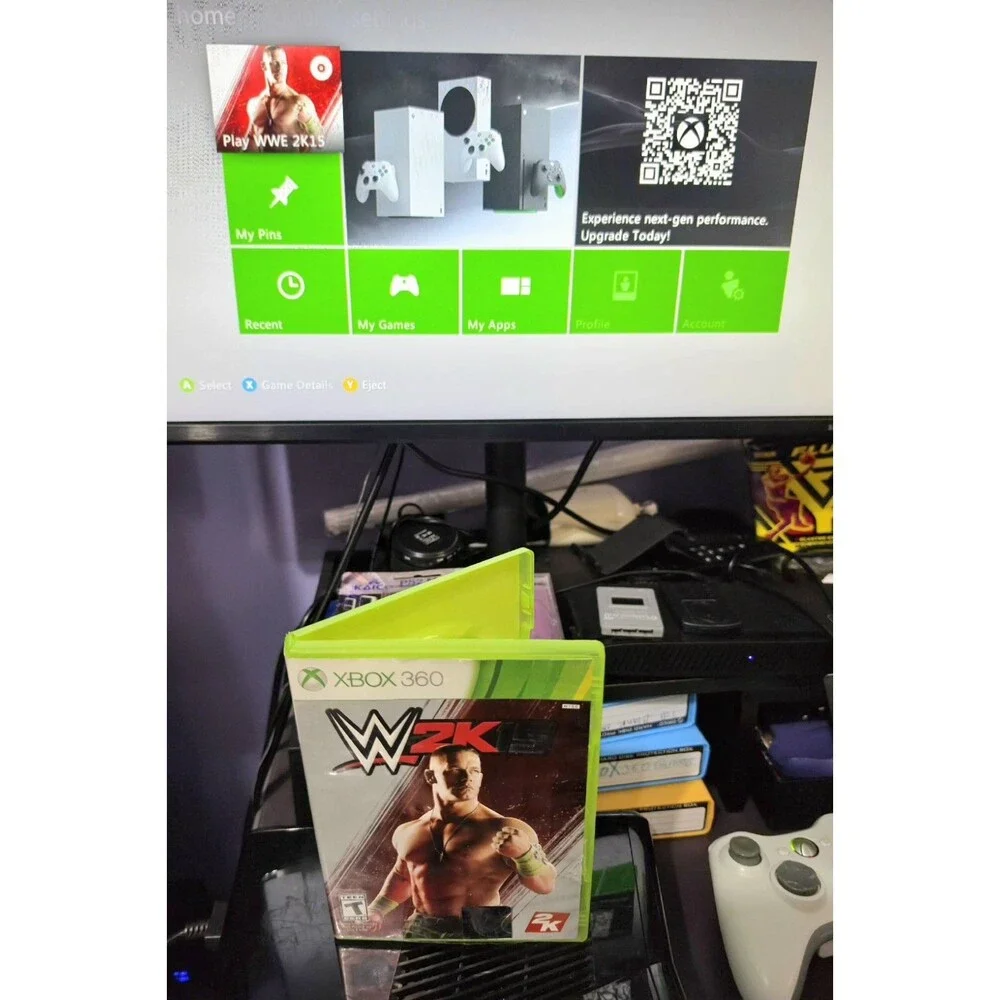WWE 3 Game Bundle Xbox 360 WWE 12 WWE 2K15 WWE 2K16 Plus Bonus Trading Cards